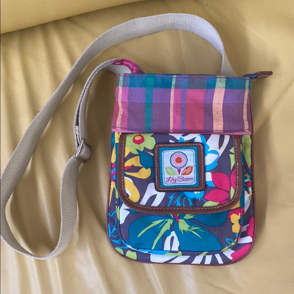 Lily Bloom Vibrant Blue and Purple Crossbody Bag
